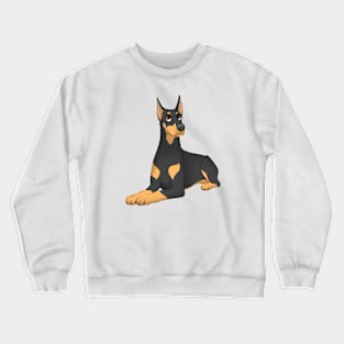 Doberman Pinscher Dog (Cropped Ears) Crewneck Sweatshirt